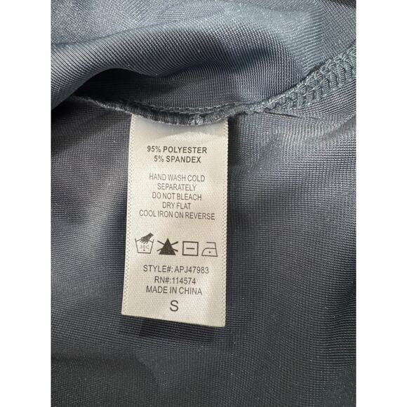 Pleione Blue Velvet Long Sleeve Knot Front Shirt Sz S Dark Fairy Y2K WhimsiGoth - Picture 4 of 7